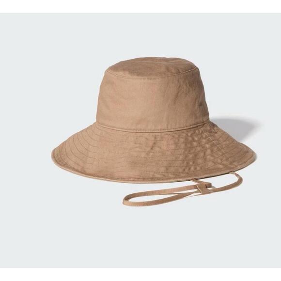 uniqlo womens adjustable uv protection wide brim hat brown $39.90 - Picture 1 of 6